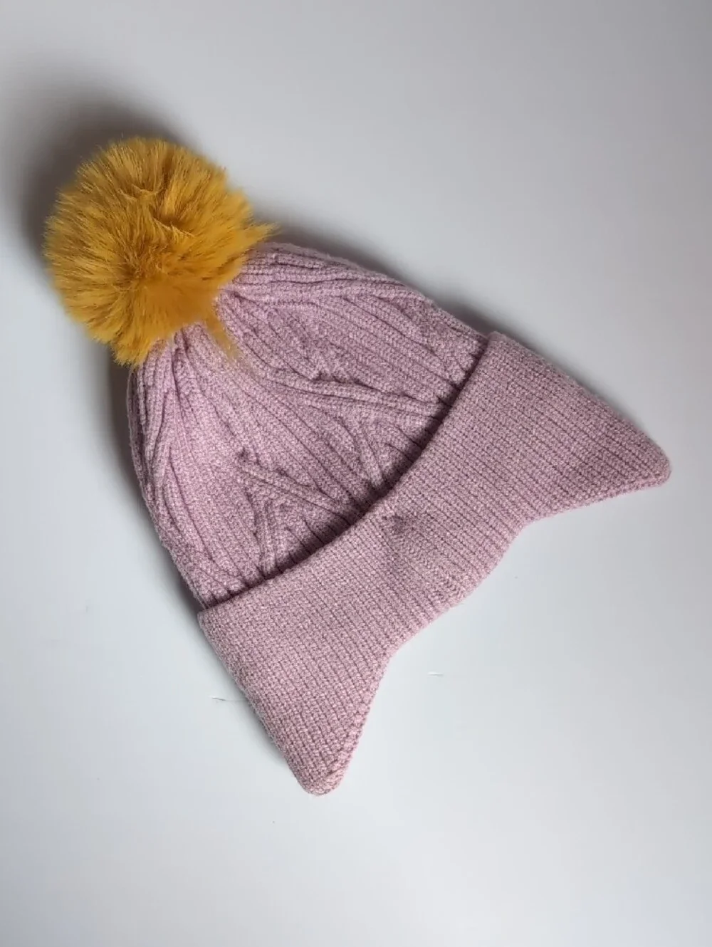 Kids Pink Moomin Knit Pom-pom Beanie